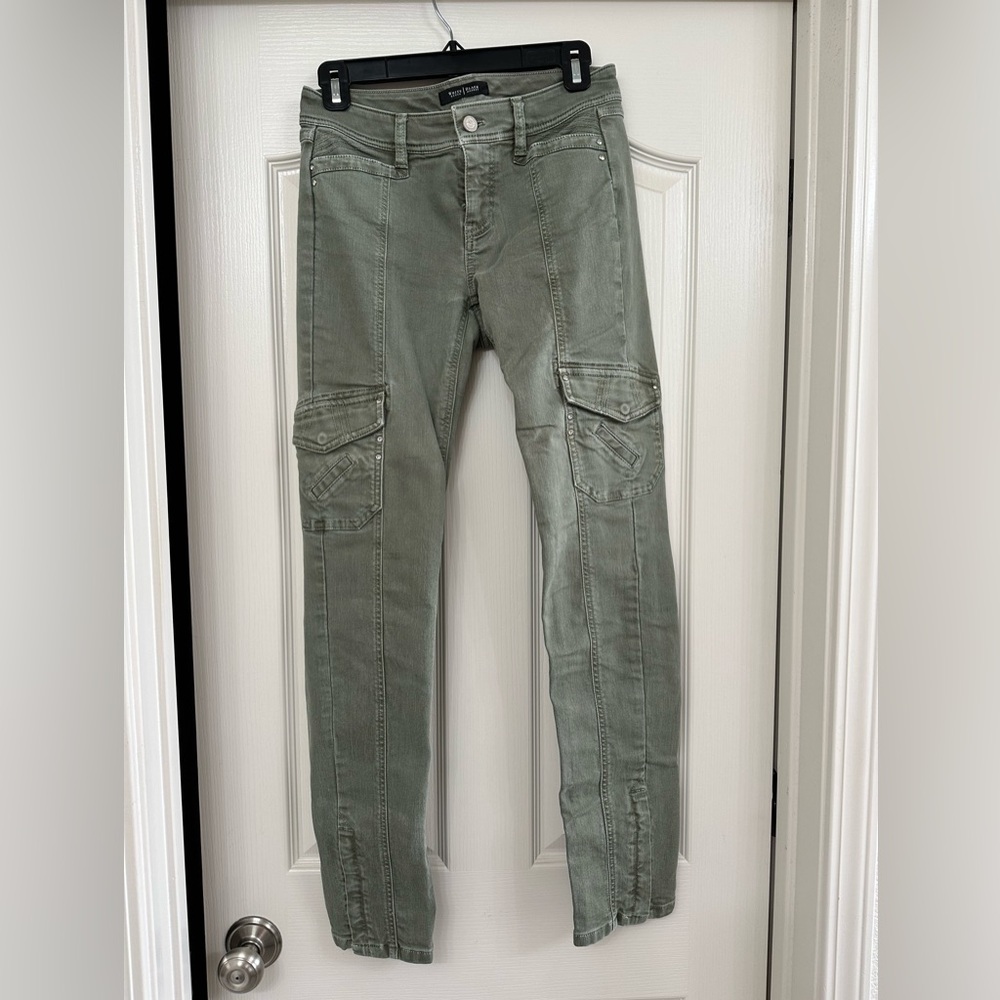 Women’s White House Black Market Olive Green Cargo Jeans